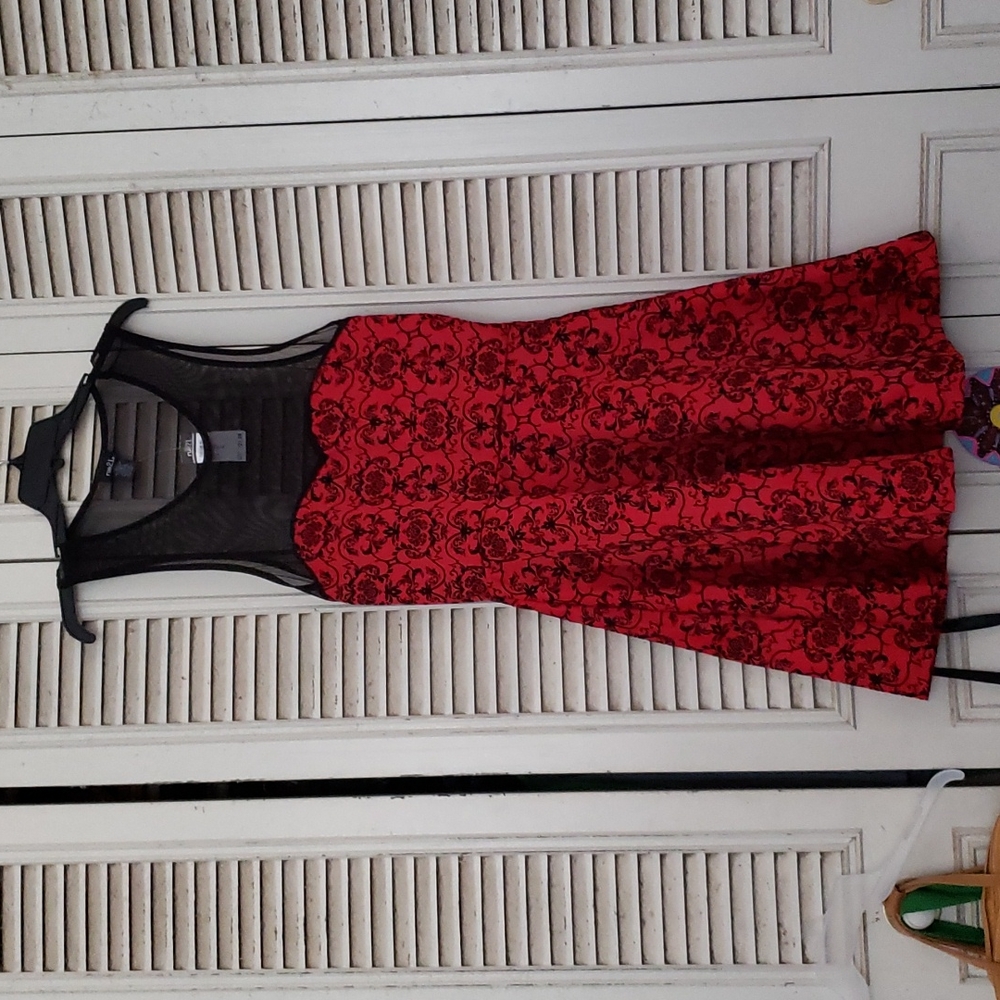 Rue21 Gothic Black Red Dress